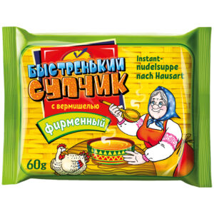 Instantnudelsuppe "Bistrenjkij Suptschik" nach Hausart