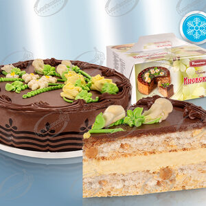 Schichttorte "Kievskij" mit 10,9% Haselnüssen, tiefgefroren