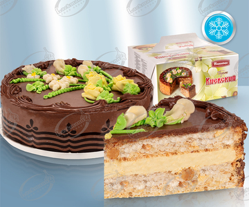 Schichttorte "Kievskij" mit 10,9% Haselnüssen, tiefgefroren