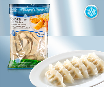 Teigtaschen auf japanische Art "Gyoza", aus Reismehl