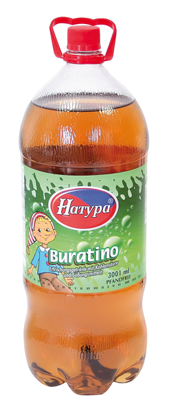 Limonade "Buratino" mit Apfelsinengeschmack