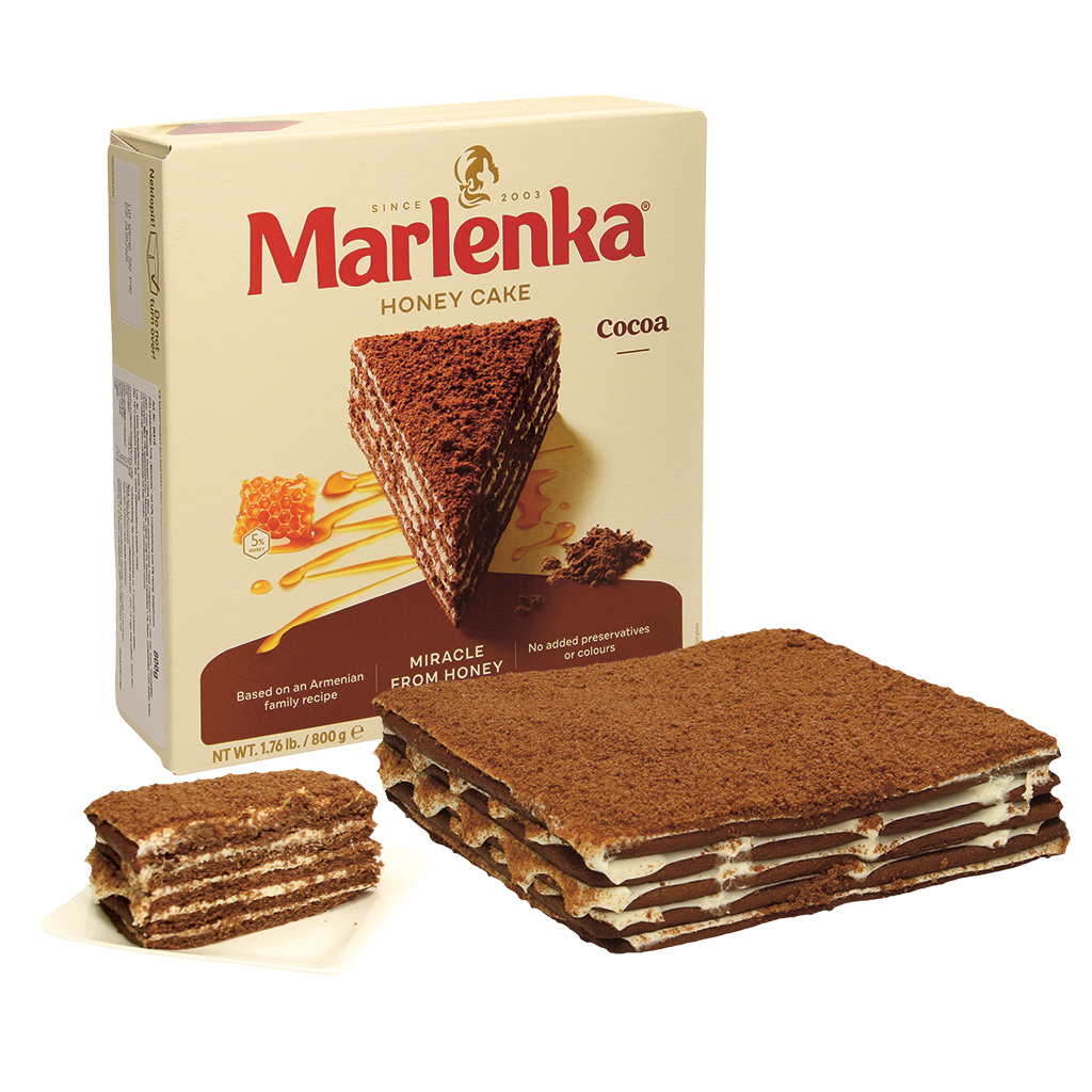 Kakaohaltige Torte "Marlenka" mit 52% Cremefüllung