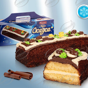 Schichttorte mit Schokoladengeschmack, tiefgefroren