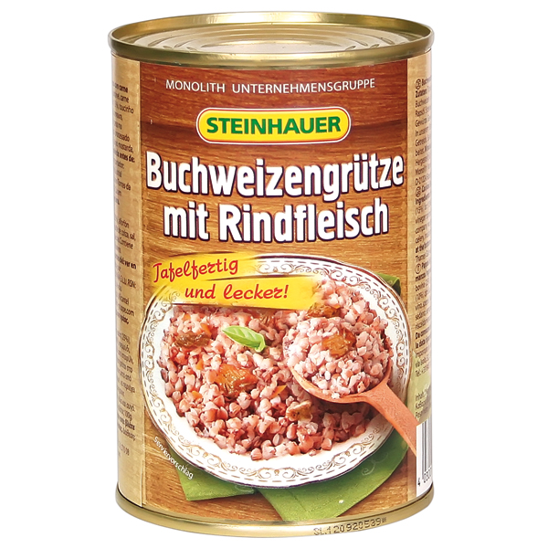 Steinhauer Buchweizengrütze mit Rindfleisch